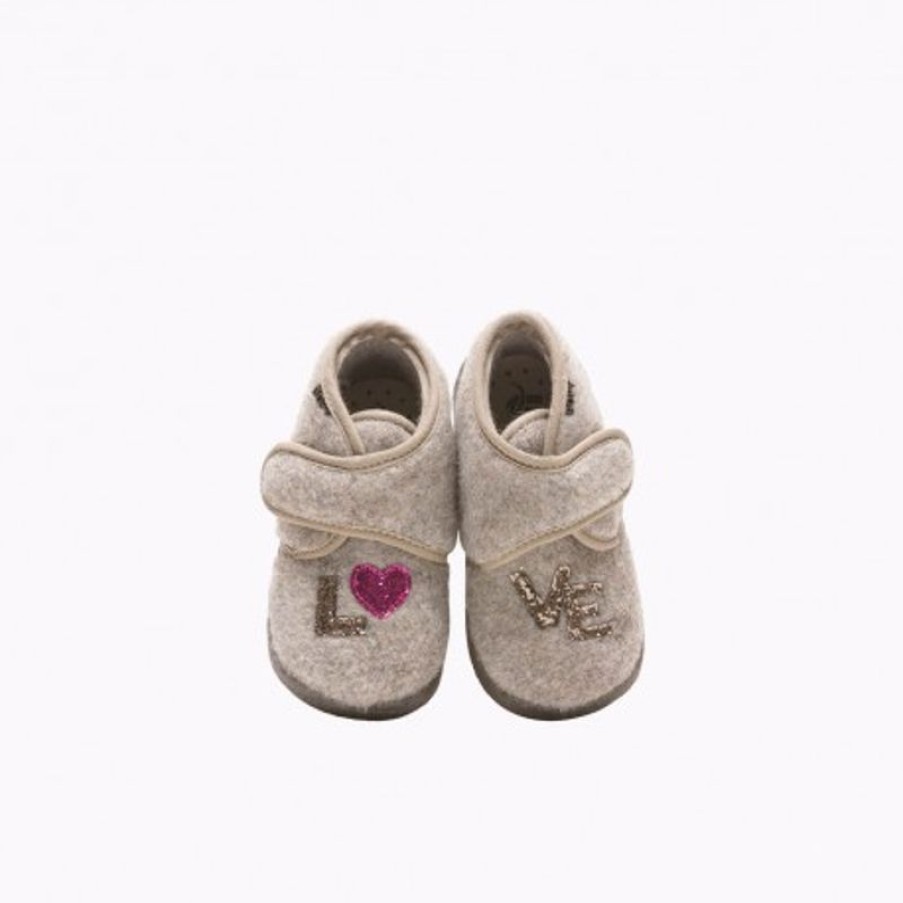 Bopy Chaussons Fille | Amour Beige