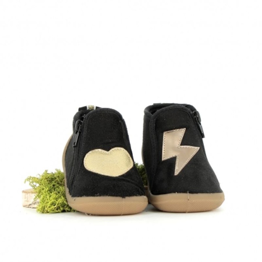 Bopy Chaussons Fille | Aclaire Noir