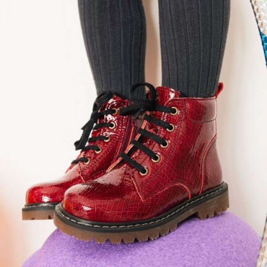 Bopy Boots Et Bottes Fille | Shiva Bordeaux Vernis
