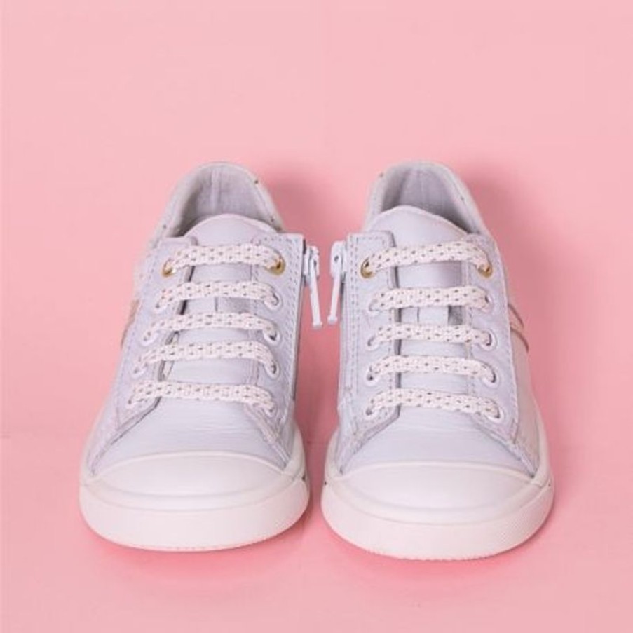 Bopy Baskets Fille | Scoobi Blanc Pois