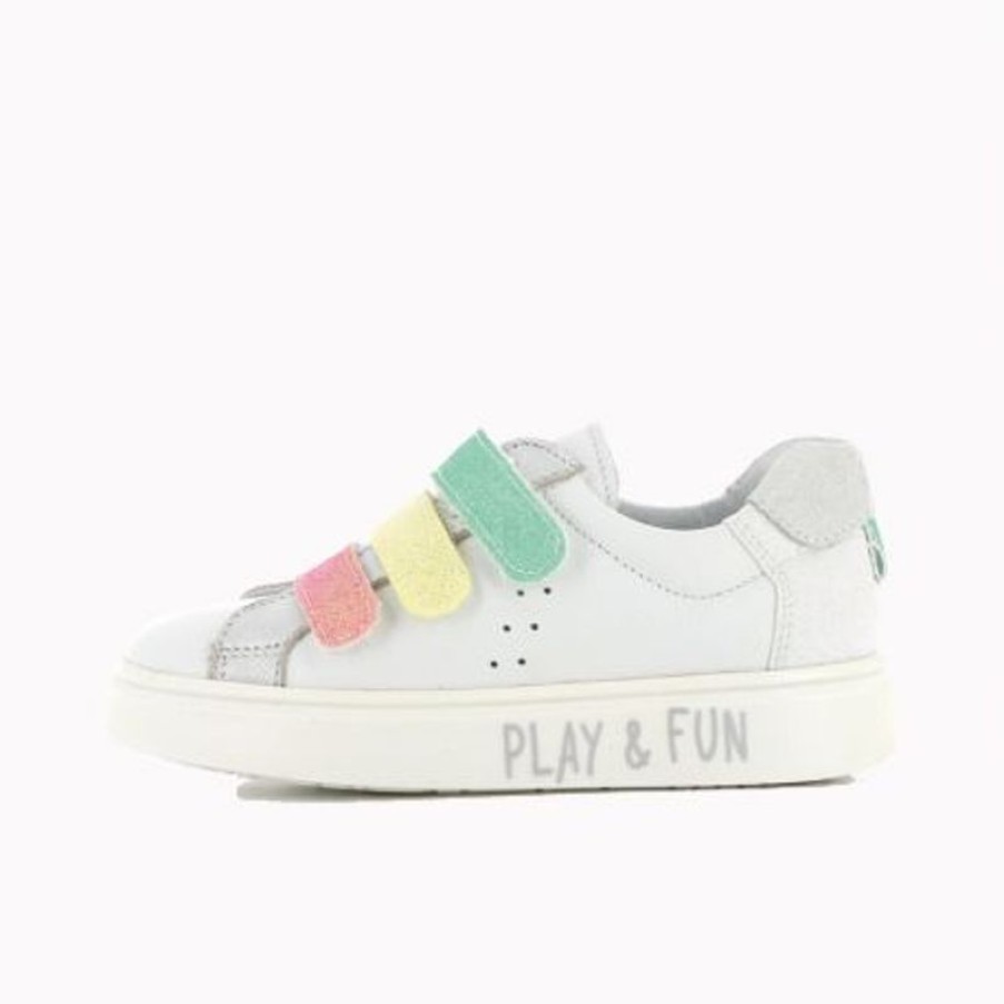 Bopy Baskets Fille | Sakovol Blanc Multi Fluo