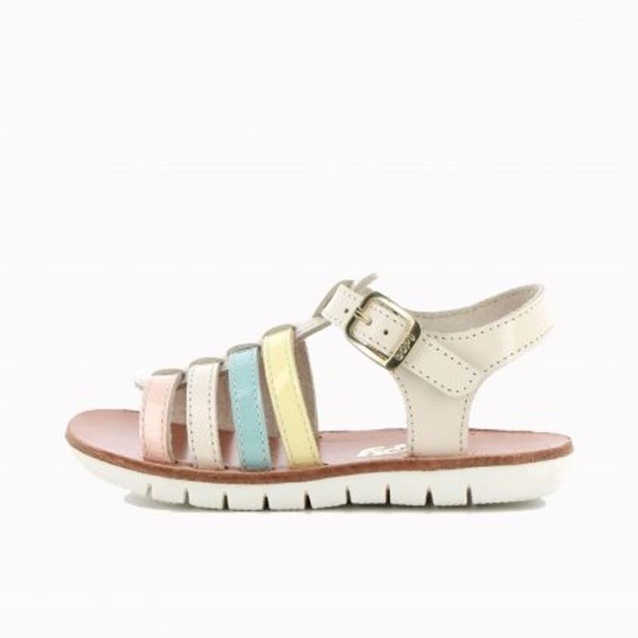 Bopy Sandales Fille | Ezebra Blanc/Pastel